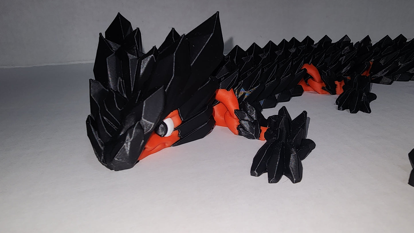 Crystal dragon elder large articulated flexi 3D print