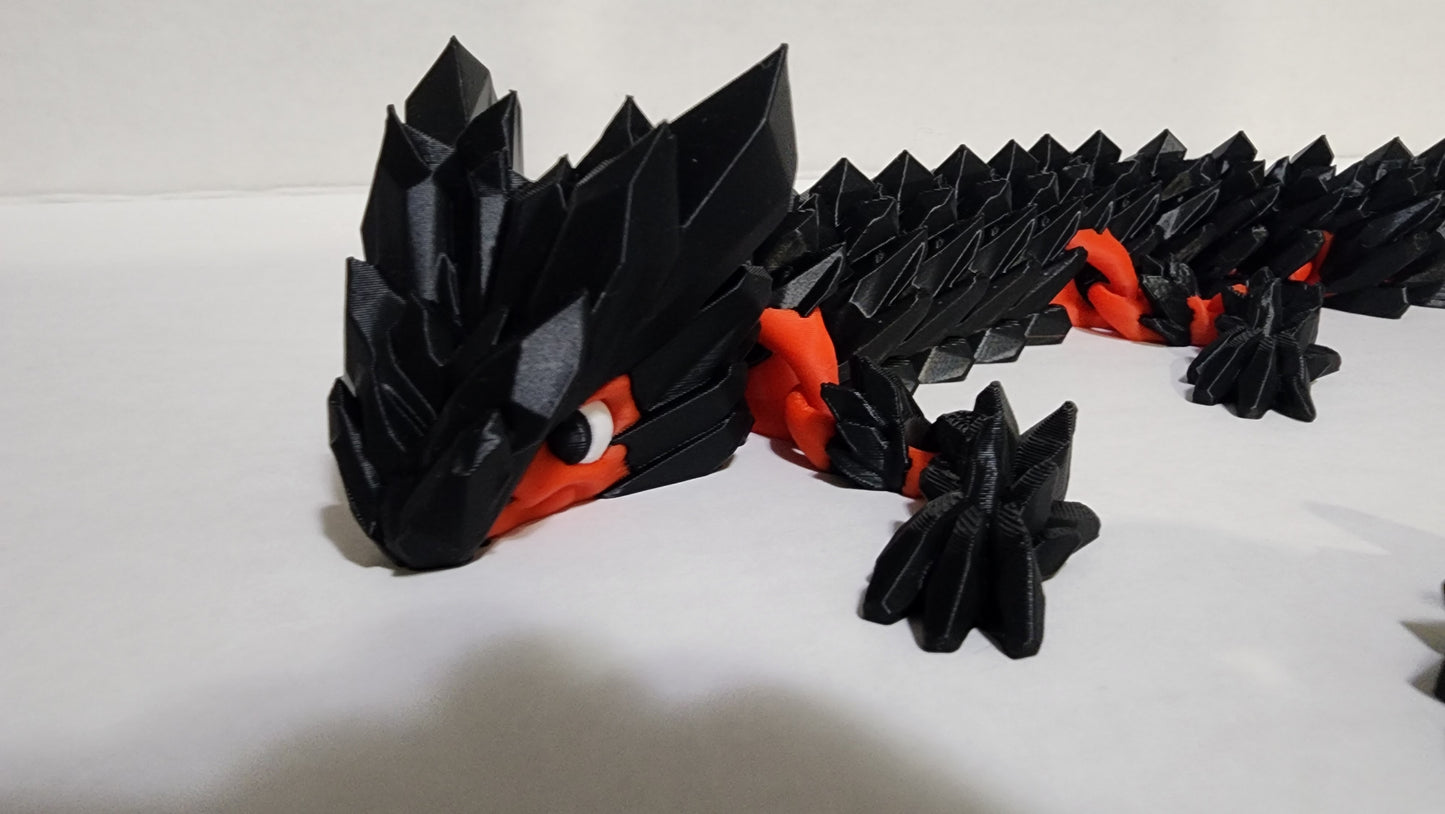 Crystal dragon elder large articulated flexi 3D print