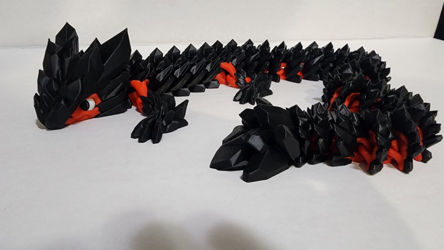 Crystal dragon elder large articulated flexi 3D print